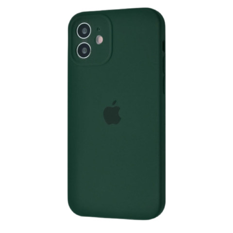 Чохол Silicone Case Full Camera на iPhone 12 Forest green